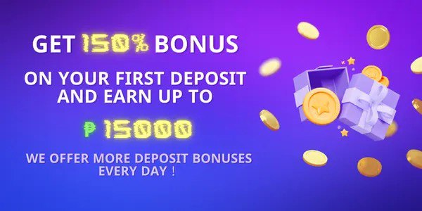 Playtime Apps first deposit bonus banner with a gift box and floating gold coins on a purple gradient